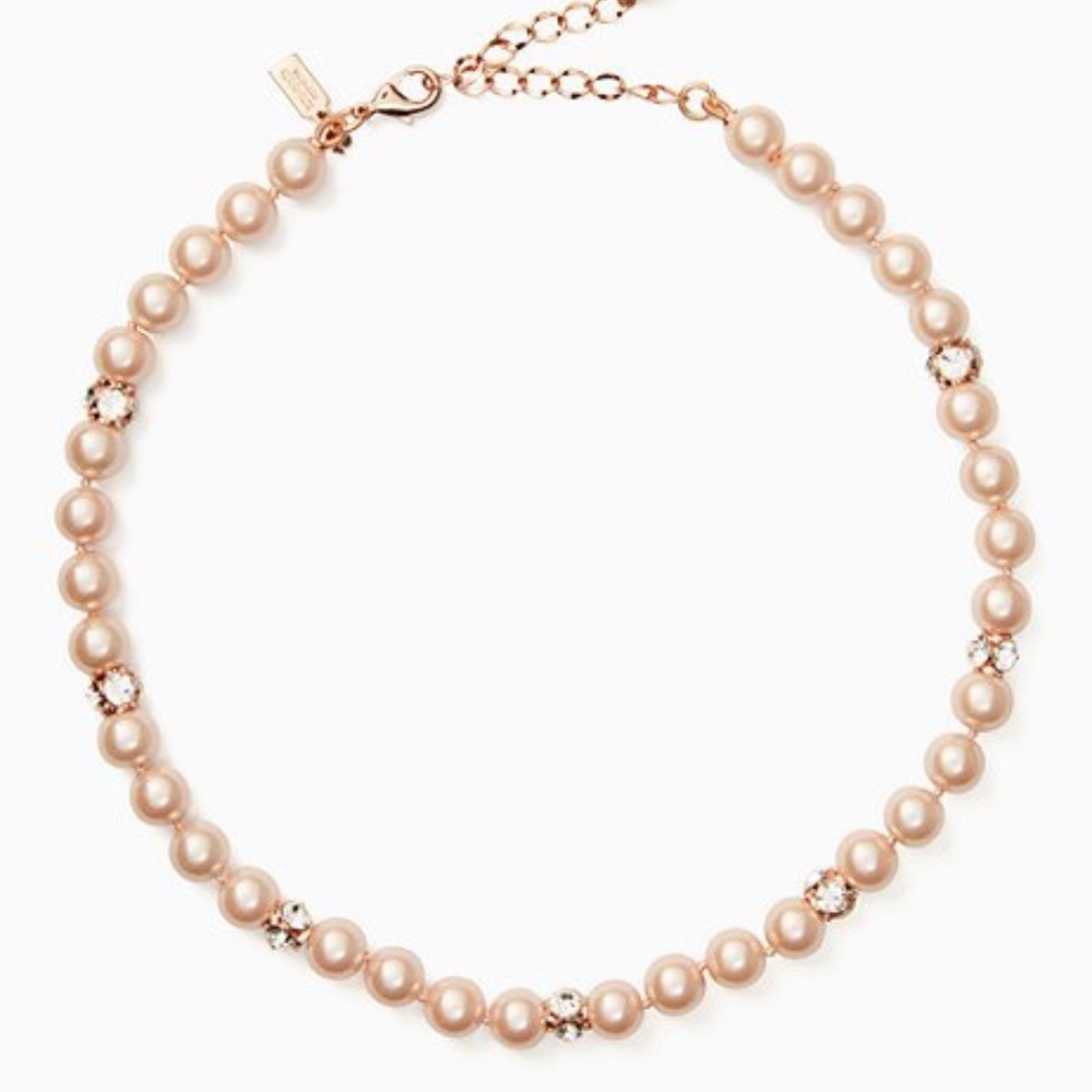Kate Spade Pink Pearl & Jewel Necklace NWT - Picture 7 of 8